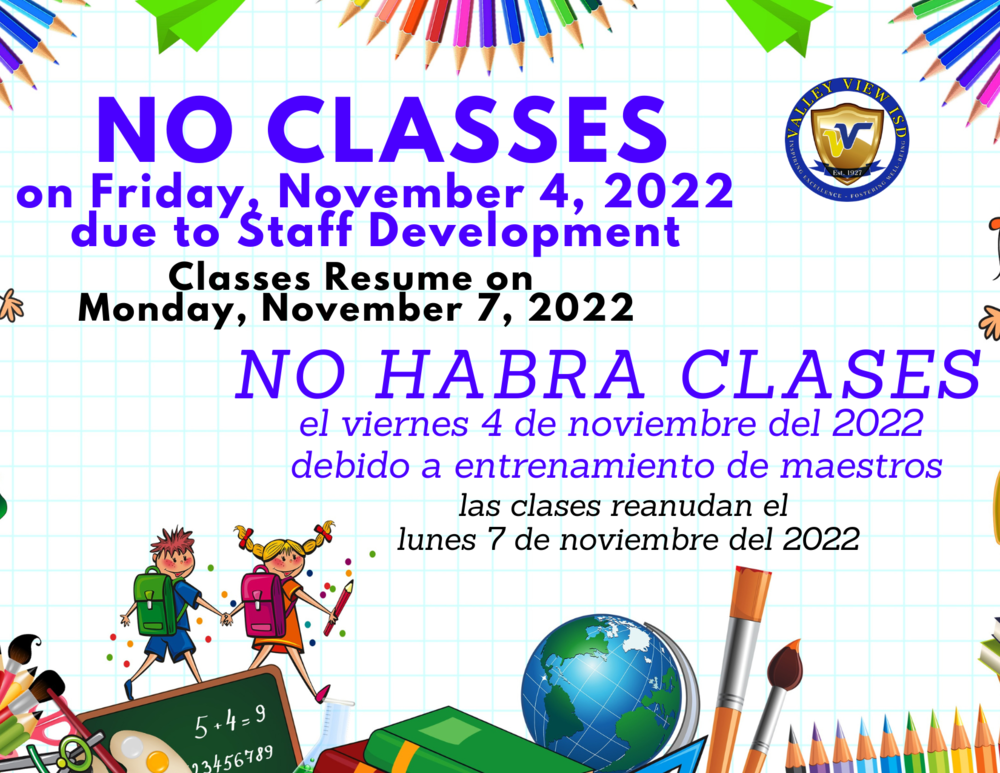 No Classes on  November 4, 2022