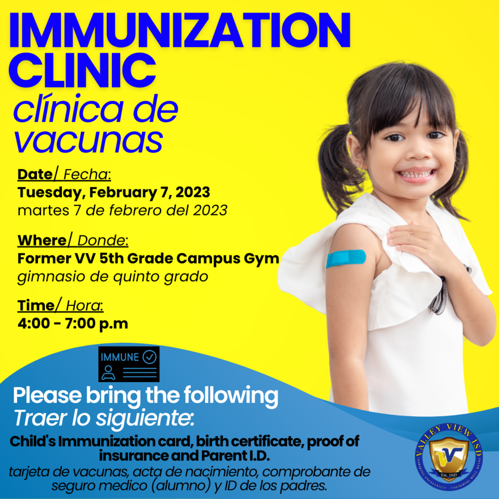 Immunization Clinic Feb. 7, 2023