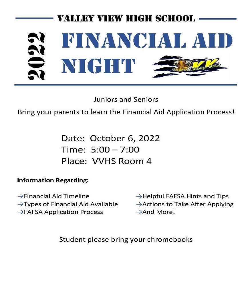 Valley View High School Financial Aid Night