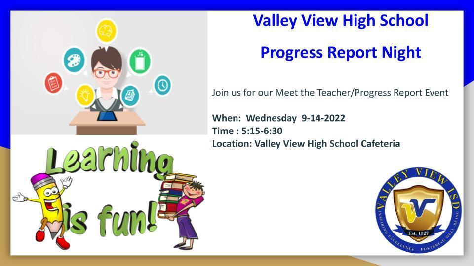 VVHS Progress Report Night
