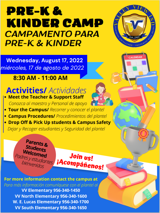 Pre-K and Kinder Camps August 17, 2022